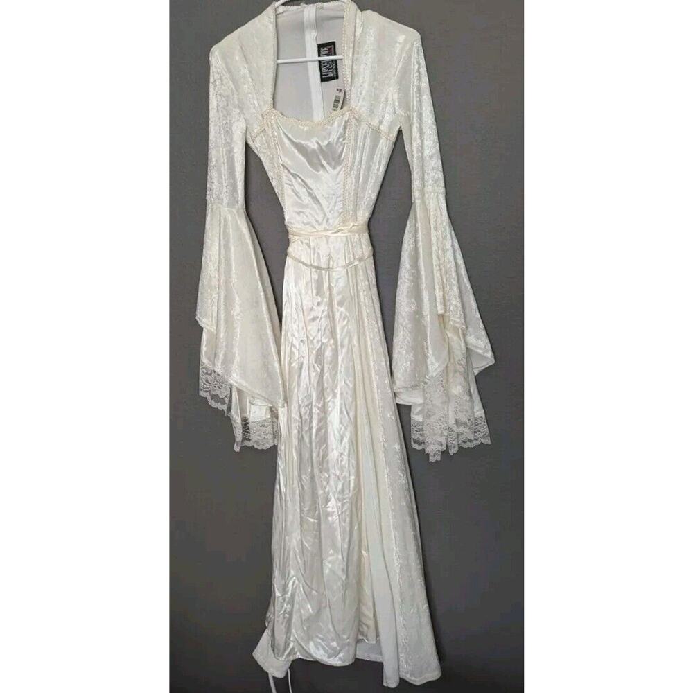 Vtg Lip Service Velvet Dress 90s Goth Grunge Victorian Revival elven Wedding - Picture 5 of 13
